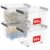 Cetomo 85Qt*4 Plastic Storage Bins, Storage Box, 4 Pack, Organizing Container with Wheels, Durable Lids and Secure Latching Buckles, Stackable and Nestable, Clear with Black Buckle