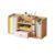cfycfy987 Bookshelf Desktop Symmetrical Bookshelf Density Board Storage Rack for Dorm Office with Drawer Bedroom