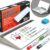Chalkola Glass Desktop Whiteboard with Storage, Desk Dry Erase Board Buddy