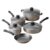 Champagne 9-Piece Non-Stick Cookware Set with Ratiyae Coating – Versatile Cooking Set Bundle, Non-Stick Surface, Dishwasher Safe, Great for Family Dinners.