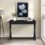 Charcoal Finish Console Table with Hidden Storage Space