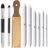 Charcoal Pencil Sharpener 12set Blending Stumps and Tortillions Paper Art Blenders with Sandpaper Pencil Sharpener Pointer Artist Set