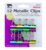 Charles Leonard Binder Clips, Metallic, Assorted Colors, Mini (80122)