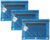 Charles Leonard Pencil Pouch for Binder with 2 Pockets, Front Mesh Pocket, Assorted Colors,Green (Pack of 3)