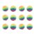 Charles Leonard, Sensory Balls, 2.5 in, 12 per PK, Assorted Colors