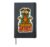 Chasing Calm Cartoon Dog in Colourful Comic Style Meditating Hardcover Journal, Black