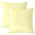 Checkered 20×20 Inch Throw Pillow Covers Set of 2,Light Yellow White Classic Gingham Buffalo Plaid Decor Pillow Cases for Teens Adults Geometric Grid Art Print Cushion Covers for Couch Office Car