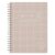 Checkered Hardcover Spiral Notebook, 7.4 x 9.75 In, Tan