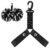 Cheer Pom Pom Holder for Backpack Cheer,Cheerleading Pom Pom Holder(1Black)