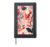 Cheery Pink and Navy Leaves Pattern Modern Spring Watercolor Hardcover Journal, Black