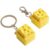 Cheese Fidget Keychain 2 Pack, Clicking Keyboard Sound Stress Press Keychain, Cute Cheese Pop Push Bubble Keychain for Adults Teens, Mini Sensory Fidget Bag Charm, Desk Gadget