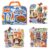 CHEFAN 4 Pack Felt Board Bible Stories Set, Flannel Board Stories Include Noah’s Ark, Jonah and The Whale, David and Goliath, The Nativity of Jesus, 50 pcs Precut Flannel Graph Bible Toys for Kids