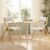 CHEFJOY Folding Chairs Set of 2, Wooden Dining Chairs with Cushion