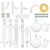 Chemistry Glassware Set – 32PCS Laboratory Glassware Kit with 24/40 Joint 1000ml Essential Oil Lab Distillation Apparatus Kit