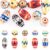 Cheriswelry 10pc Famille Rose Porcelain Beads Vintage Ceramic Spacer Beads