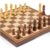 Chess Set Board Games for Adults: Handmade Walnut Wooden 15″ 2 Extra Queens Folding Portable Travel Chess Game, Gift idea, Pieces Storage Slots,Instructions
