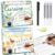 chiazllta 2 Pack Cursive Grooved Handwriting Workbooks Magic Grooved Cursive Reusable Writing Practice Copy Books with Disappearing Ink Pens for Beginners Learning Activities Supplies (Letters&Number)