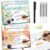 chiazllta 2 Pack Cursive Grooved Handwriting Workbooks Magic Grooved Cursive Reusable Writing Practice Copy Books with Disappearing Ink Pens for Beginners Learning Activities Supplies (Words&Sentence)