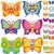chiazllta 30 Packs Butterfly Craft Kits DIY 3D Rainbow Butterfly Ornaments Decorations Art Set Paper Stickers Arts and Crafts for Kids Spring Summer Camping Party Classroom Activities Supplies