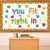 chiazllta Welcome Bulletin Board for Classroom with Inspirational Accents Puzzle Pieces Cutouts Border You Fit Right in Puzzle Bulletin Board Decoration Back to School Classroom Chalkboards Door Decor