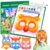 CHICAUP Paint with Water Coloring Books for Kids, 24 Pcs Paper Mache Masks, Jungle Zoo Animals Cartoon Masks, Mess Free Watercolor Painting Activity for Kids