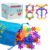 Chichalk Clip Connect 120 Piece Building Blocks | Diameter 1.26″, STEM Building Toys Set Kindergarten Math Manipulatives for Kids Boys Girls, Educational Preschool Toys Activities Homeschool Supplies