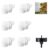 Chicken Feeder Port, 6 Pack DIY Automatic Poultry Feeding Kit with 6 Lids and 3-Inch Hole Saw, No Waste Gravity Chicken Feeders Cups for Buckets, Barrels, and Bins (White)