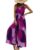 CHICME Women’s Abstract Print V Neck Jumpsuit Wide Leg High Cinched Waist Backless Sleeveless Chic Vacation Beach Romper-pu-S