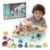Chico Land Waterplay & Sensory Sand Kit – 2.2lb Pirate Adventure Play Sand for Kids Ages 4+, Water & Sandbox Play with Molds, Gems & Tools, Mess-Free, Non-Toxic Sensory Bin Filler​