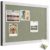 Chicplaid 24 x 16.4 Inch Bulletin Board, 0.7″ Extra Thick Self Adhesive Felt Cork Pin Photo Board Oatmeal Frame for Wall Office Home Decor College Dorm Room Photo Display with 30 Pins(Green)