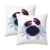 Chicplaid 2 Pcs Blue Crab Pillow Covers Beach Coastal Covers Summer Beachy Style Decoration Nautical Throw Pillow Cases for Couch Sofa Living Room Bedroom, 18×18 Inches