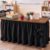 Chicplaid Black 6ft X 30” Teacher Desk Skirt Linen Textured