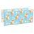 CHIFIGNO Acrylic Stationery Holder 4-Compartment, Clear Desk Storage Organizer for School Desk, Cute Fox Blue