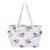 CHIFIGNO Large Quilted Tote Bag Womens Cute Pig White Shoulder Bag