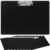 Chivertion 12 Pack A4 Horizontal Plastic Clipboards Bulk, Black Clip Board with Metal Clips 12.5 x 9 Inches for Classroom, Office, School, and Art Sketching