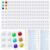 Chivertion 150 PCS Paint Palette and Brushes Set, 50 Plastic Palettes with 100 Paint Brushes Flat and Pointed Tips for Acrylic Watercolor Oil Painting Art Supplies