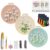 CHIYOSING Embroidery Kit for Beginners Adults, 3 Floral Pattern to Learn Over 30 Different Stitches,Includes Step-By-Step Instructions,Sharp Scissors and 2 Exquisite Hairpins and Multiple Accessories