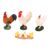 Chiyyak Imitation Rooster Hen Figures with Exquisite Details, Educational Toys Kids, Small Portable Farm Animal Statues for Display on Shelves
