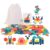 Chiyyak Tangram Wooden Interactive Building Blocks Set, Safe and Non-Toxic Material, Stimulating Imagination, 180 Pieces Puzzle Toys, Great Birthday Gift for