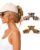 CHLINS 2 Pack Hat Claw Clip for Baseball Caps, No Strap Pressure Hollow Out Hat Hair Clip for Trucker Caps, Secure Grip Cap Accessories for Women Daily Sports & Gym