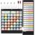 Cholemy 2 Pcs Classroom Calendar Pocket Chart with 15+1 Daily Schedule Pocket Charts Classroom Monthly Calendar Set with Reusable Cards and 5 Hangers for Home School Learning Supply(Pastel,Black)