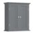 ChooChoo Bathroom Wall Cabinet, Over The Toilet Space Saver Storage Cabinet, Medicine Cabinet with 2 Door and Adjustable Shelves, Cupboard, Grey