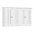 ChooChoo Bathroom Wall Cabinet with 4 Doors, Laundry Cabinet Wall Mounted, Medicine Cabinet with Adjustable Shelves, Hanging Kitchen Cupboard Organizer, White