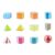 Chosertory 12 Pieces 3D Shapes Geometric Set Pattern Blocks for Kindergarten