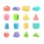 Chosertory 16x 3D Geometric Shapes Blocks Cube 3D Shape Blocks for Preschool Elementary