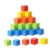 Chosertory 50 Small Wooden Cubes for Math Sorting, Building and Stacking, Colorful, L