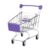 Chosertory Mini Shopping Cart Supermarket Handcart Trolley Role Playing Funny Miniature Grocery Cart Utility for Children Birthday Gift, Purple