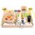 Chosertory Simulated Steering Panel Fir Wood Sensory Busy Board Car Dashboard Toy with Interactive Features Improves Motor Skills Suitable for Children, Simulated Steering Wheel Circuit Board