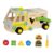 Chosertory Wooden Tool Set for Children Featuring Construction Elements and Screw Board, Garbage Truck