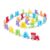 Chosertory Wooden Train Set Train Cars Sensory Skills Letter Recognition Sturdy Early
